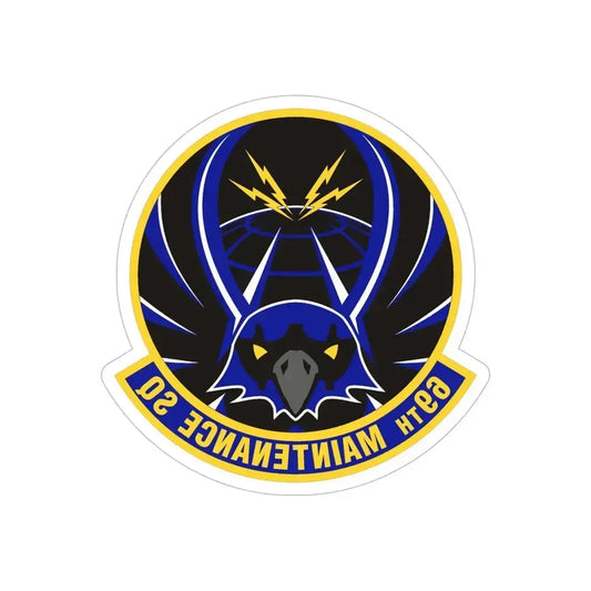 69th Maintenance Squadron (U.S. Air Force) REVERSE PRINT Transparent Die-Cut STICKER 6 Inch Die-Cut Transparent - The Sticker Space