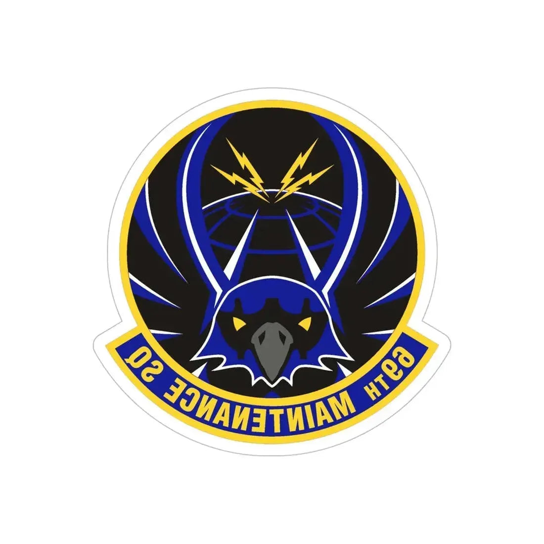 69th Maintenance Squadron (U.S. Air Force) REVERSE PRINT Transparent Die-Cut STICKER - The Sticker Space