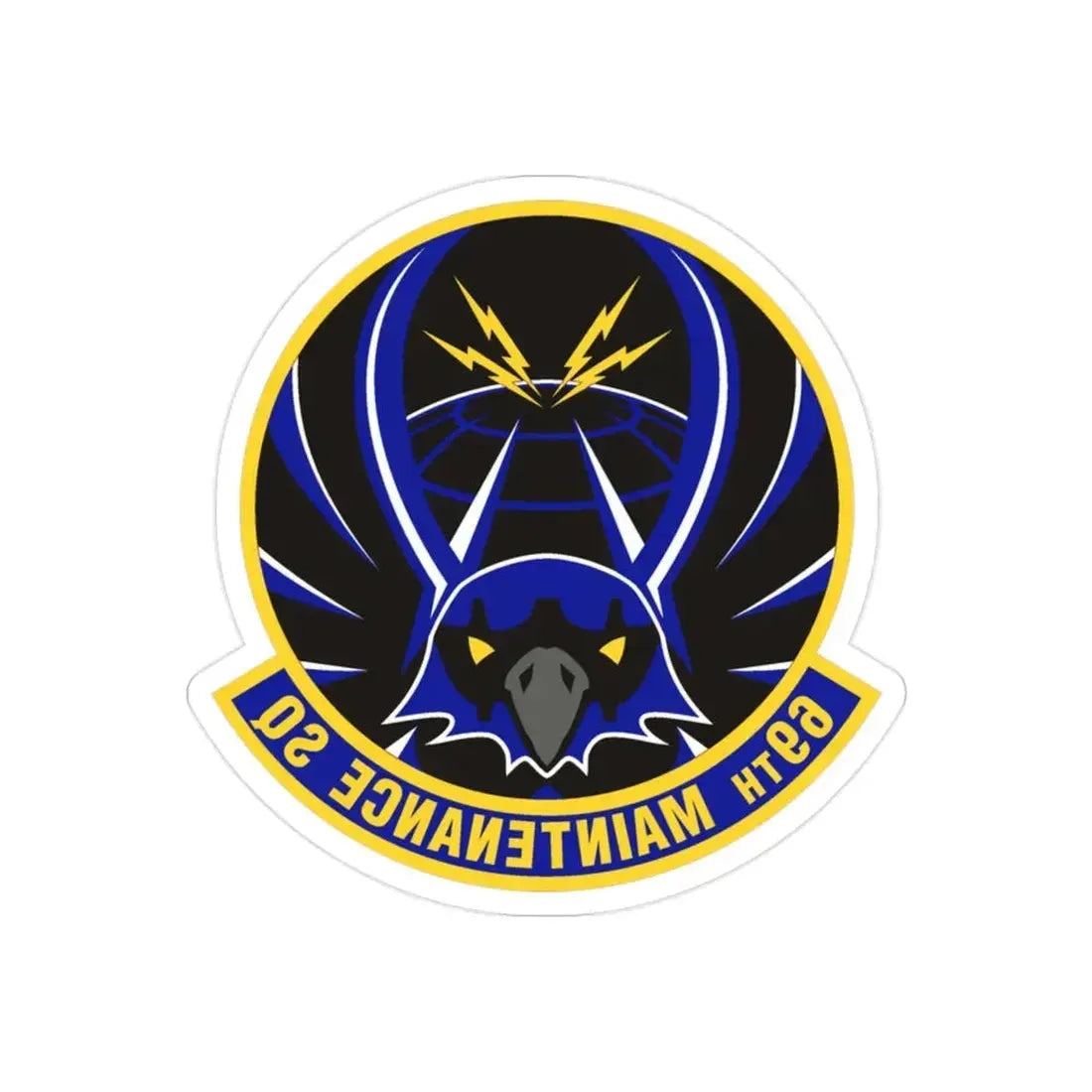 69th Maintenance Squadron (U.S. Air Force) REVERSE PRINT Transparent Die-Cut STICKER - The Sticker Space
