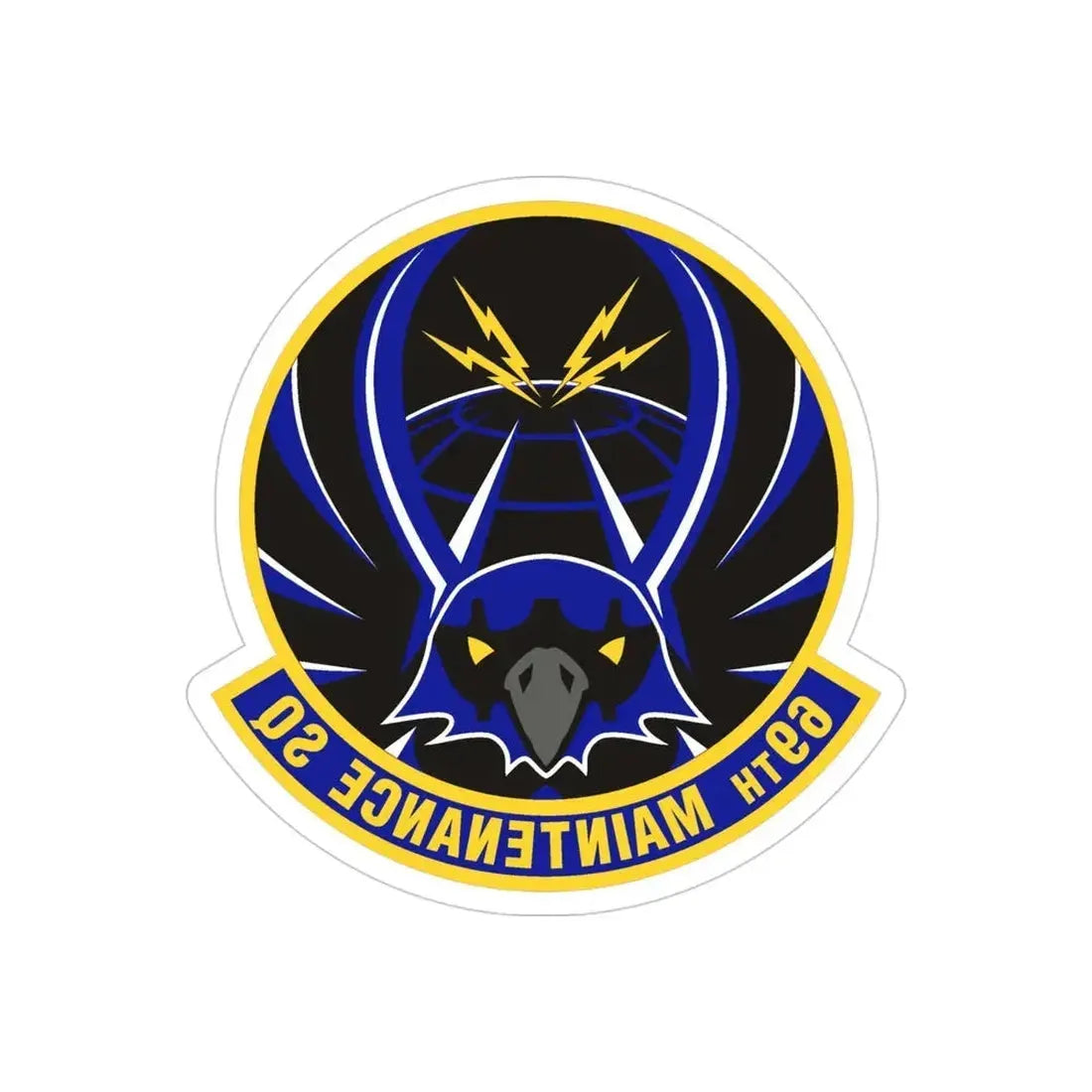 69th Maintenance Squadron (U.S. Air Force) REVERSE PRINT Transparent Die-Cut STICKER - The Sticker Space