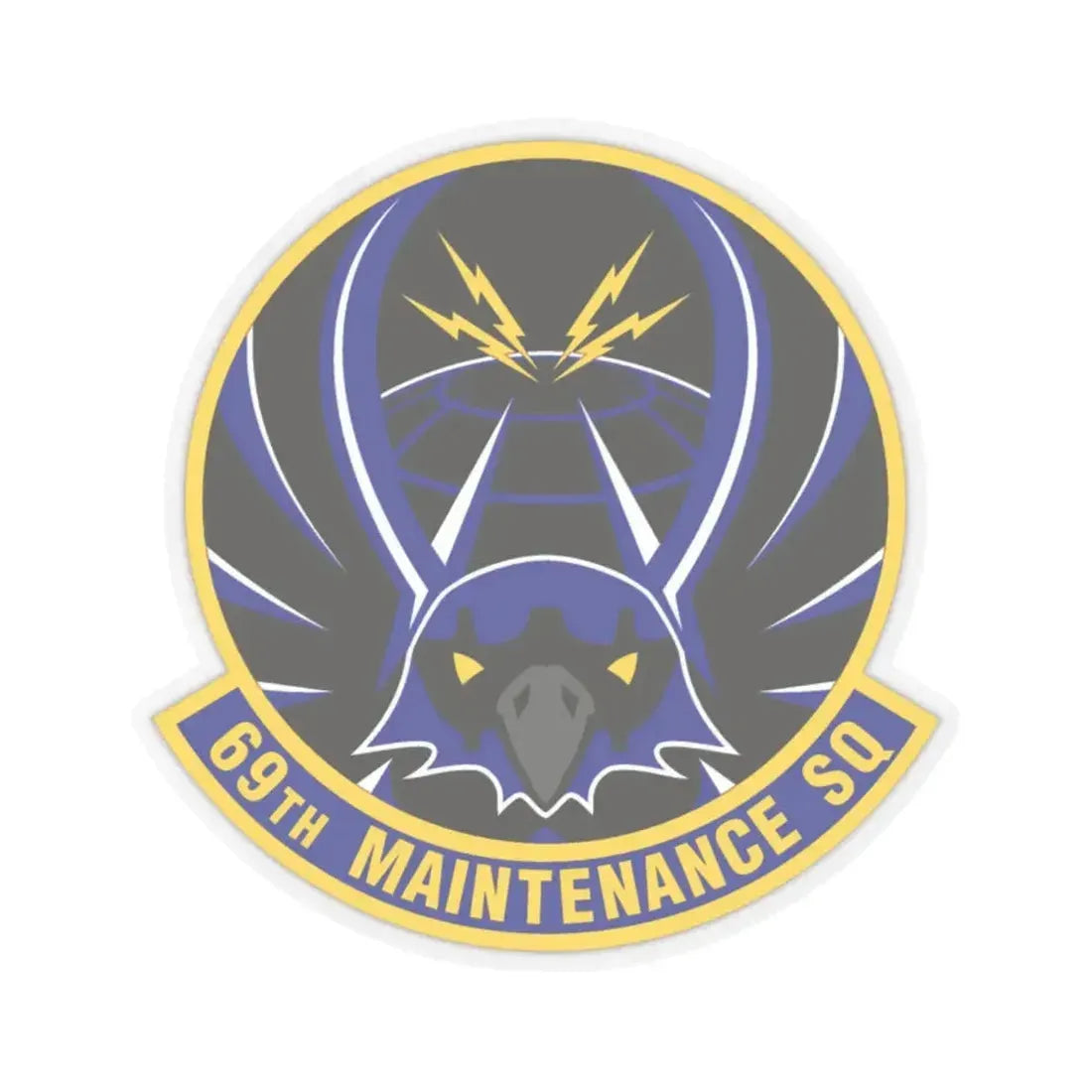 69th Maintenance Squadron (U.S. Air Force) STICKER Vinyl Kiss-Cut Decal 2 Inch Transparent - The Sticker Space