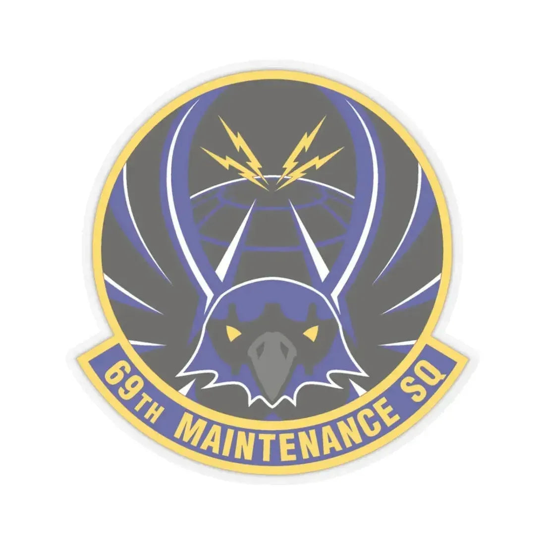 69th Maintenance Squadron (U.S. Air Force) STICKER Vinyl Kiss-Cut Decal 3 Inch Transparent - The Sticker Space