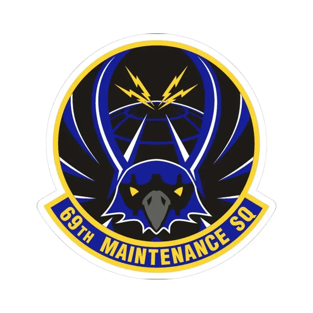 69th Maintenance Squadron (U.S. Air Force) STICKER Vinyl Kiss-Cut Decal 3 Inch White - The Sticker Space