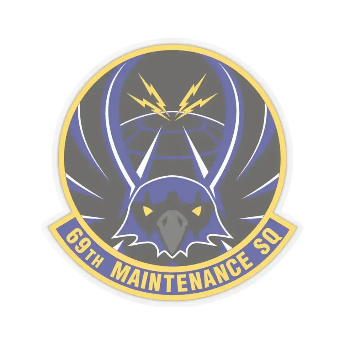 69th Maintenance Squadron (U.S. Air Force) STICKER Vinyl Kiss-Cut Decal 4 Inch Transparent - The Sticker Space