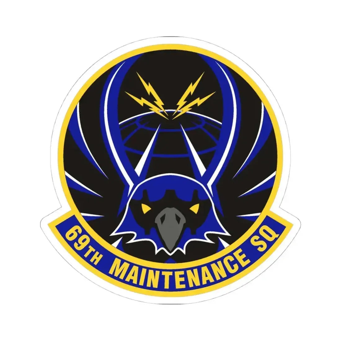 69th Maintenance Squadron (U.S. Air Force) STICKER Vinyl Kiss-Cut Decal 4 Inch White - The Sticker Space