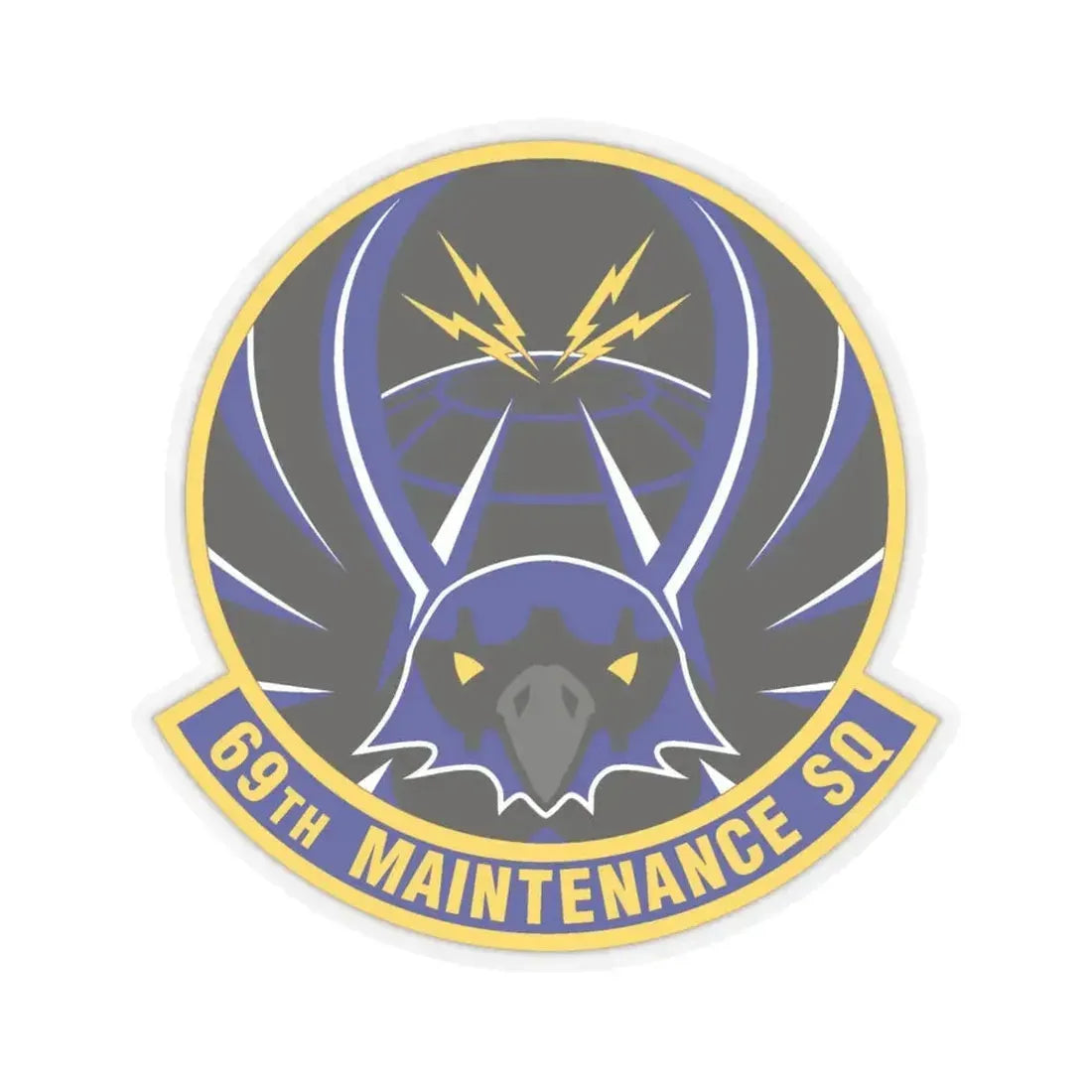 69th Maintenance Squadron (U.S. Air Force) STICKER Vinyl Kiss-Cut Decal 6 Inch Transparent - The Sticker Space
