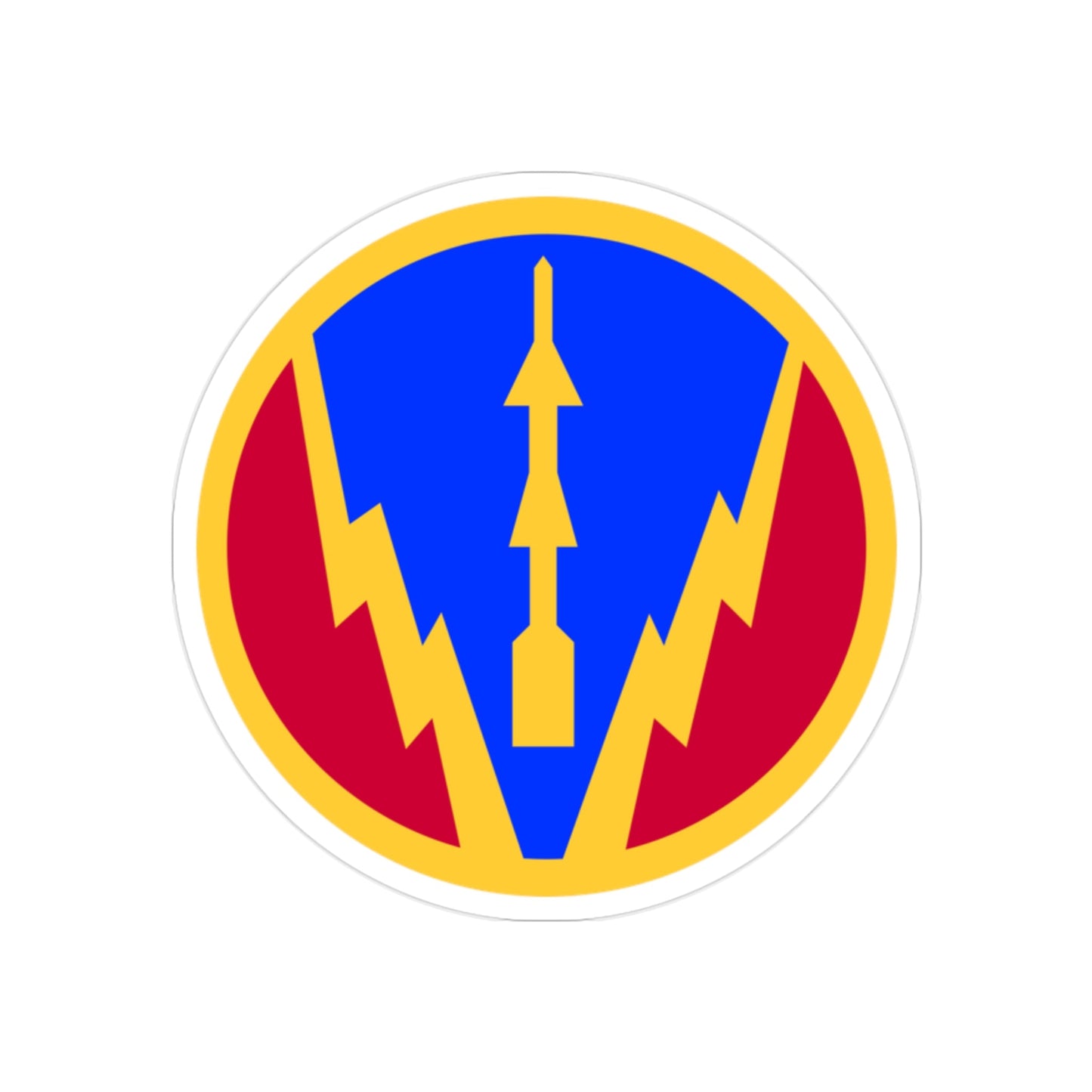 6th Air Defense Artillery Brigade (U.S. Army) REVERSE PRINT Transparent STICKER-2" × 2"-The Sticker Space