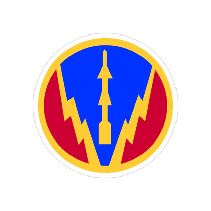 6th Air Defense Artillery Brigade (U.S. Army) REVERSE PRINT Transparent STICKER-3" × 3"-The Sticker Space