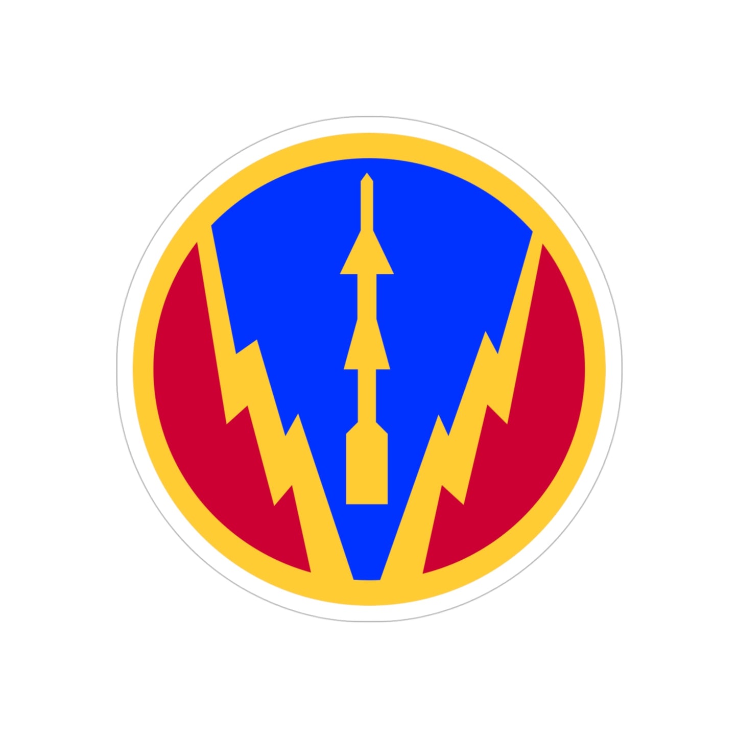 6th Air Defense Artillery Brigade (U.S. Army) REVERSE PRINT Transparent STICKER-4" × 4"-The Sticker Space