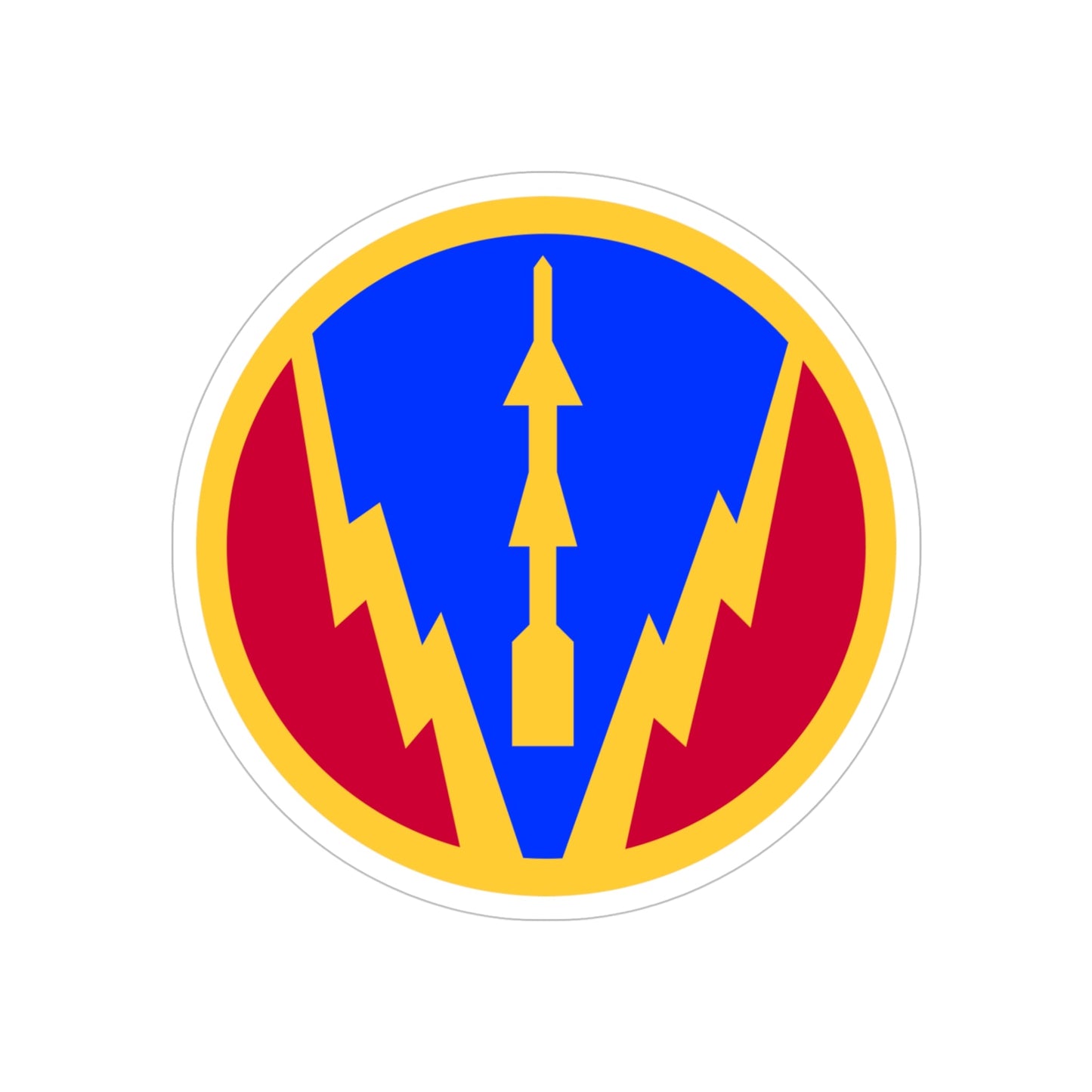 6th Air Defense Artillery Brigade (U.S. Army) REVERSE PRINT Transparent STICKER-5" × 5"-The Sticker Space