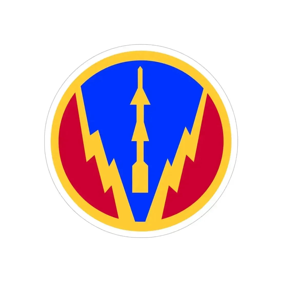 6th Air Defense Artillery Brigade (U.S. Army) REVERSE PRINT Transparent Die-Cut STICKER 5 Inch Die-Cut Transparent - The Sticker Space