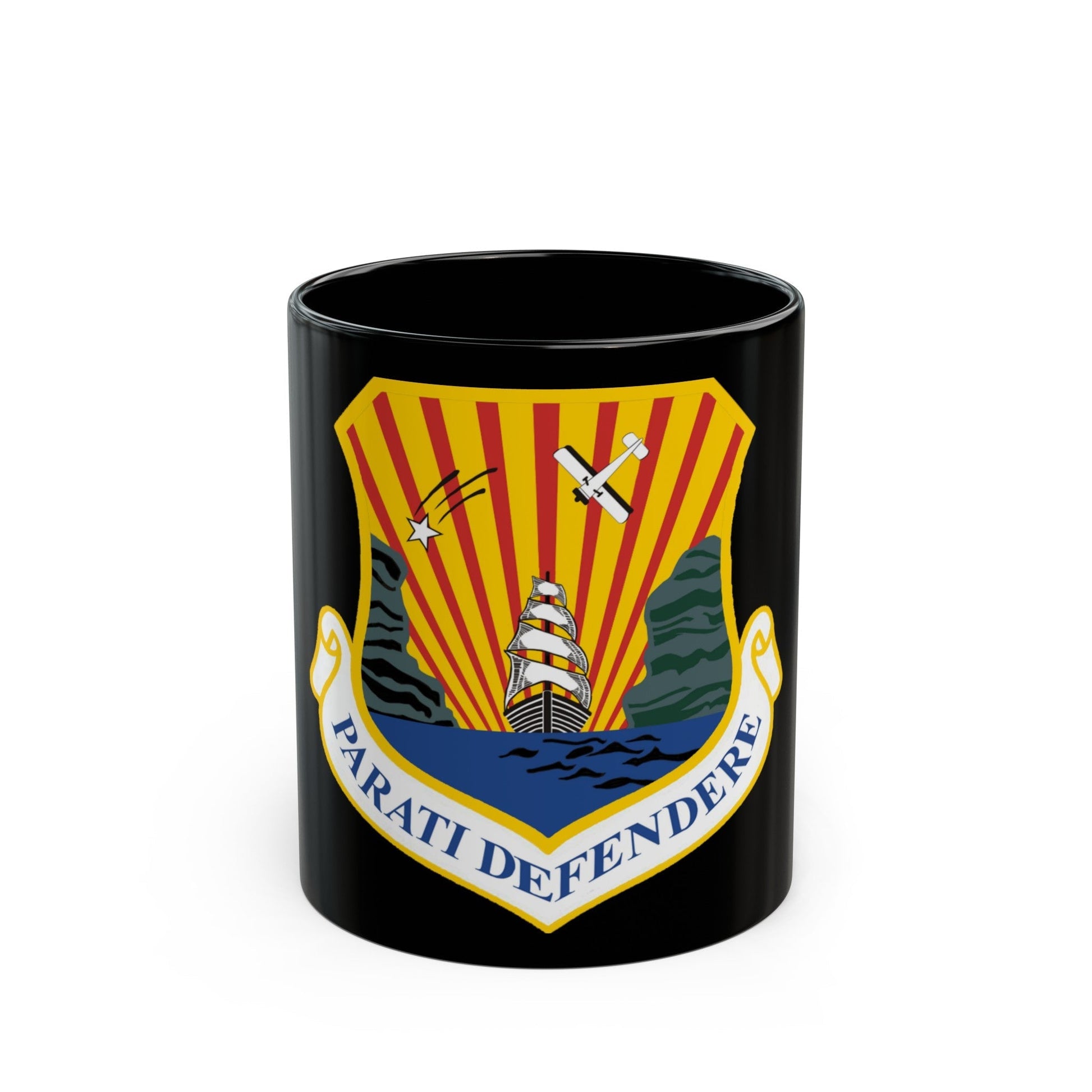 6th Air Mobility Wing (U.S. Air Force) Black Coffee Mug-11oz-The Sticker Space