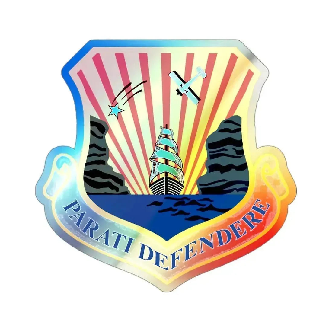 6th Air Mobility Wing (U.S. Air Force) Holographic STICKER Die-Cut Vinyl Decal 3 Inch - The Sticker Space