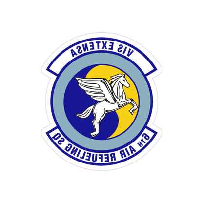 6th Air Refueling Squadron (U.S. Air Force) REVERSE PRINT Transparent STICKER-2" × 2"-The Sticker Space