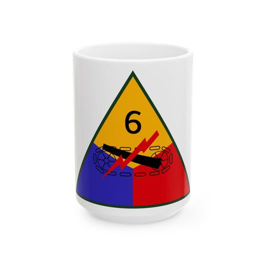 6th Armored Division (U.S. Army) White Coffee Mug-15oz-The Sticker Space