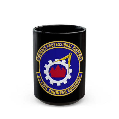 6th Civil Engineer Squadaron (U.S. Air Force) Black Coffee Mug-15oz-The Sticker Space