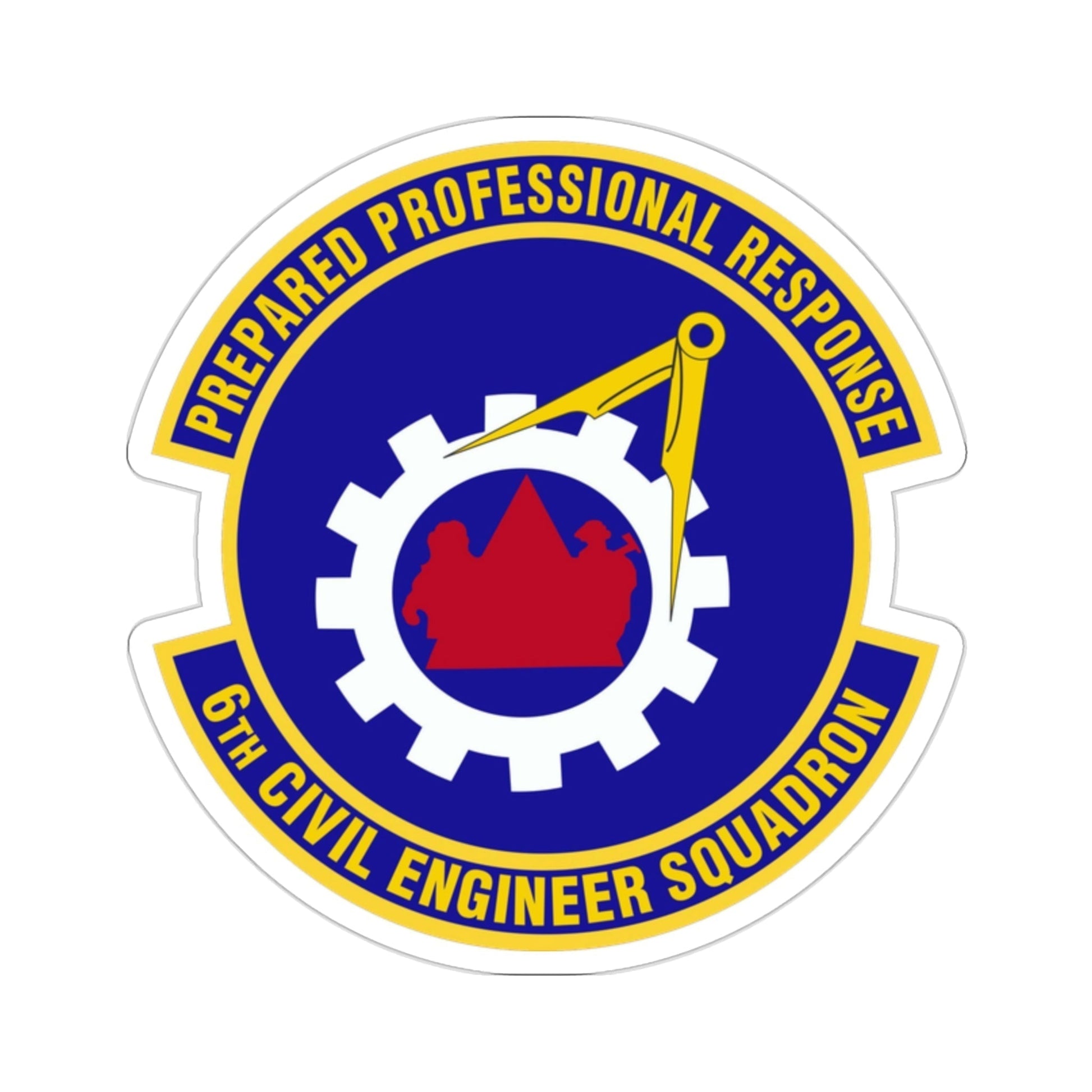 6th Civil Engineer Squadaron (U.S. Air Force) STICKER Vinyl Die-Cut Decal-2 Inch-The Sticker Space