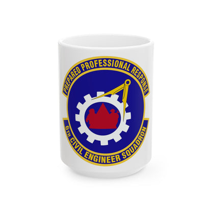 6th Civil Engineer Squadaron (U.S. Air Force) White Coffee Mug-15oz-The Sticker Space