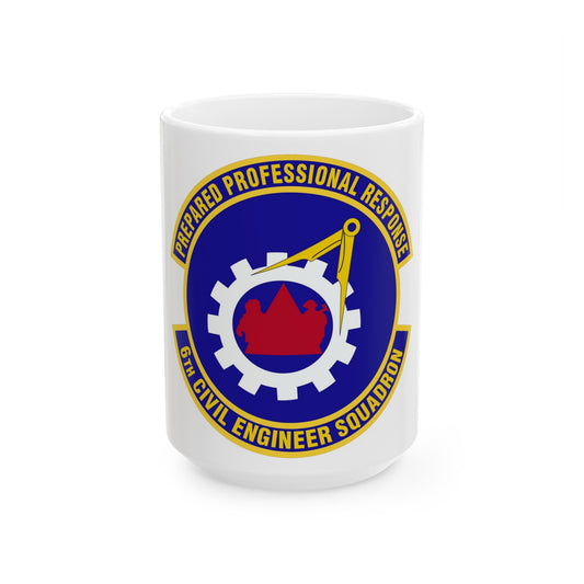 6th Civil Engineer Squadaron (U.S. Air Force) White Coffee Mug-15oz-The Sticker Space