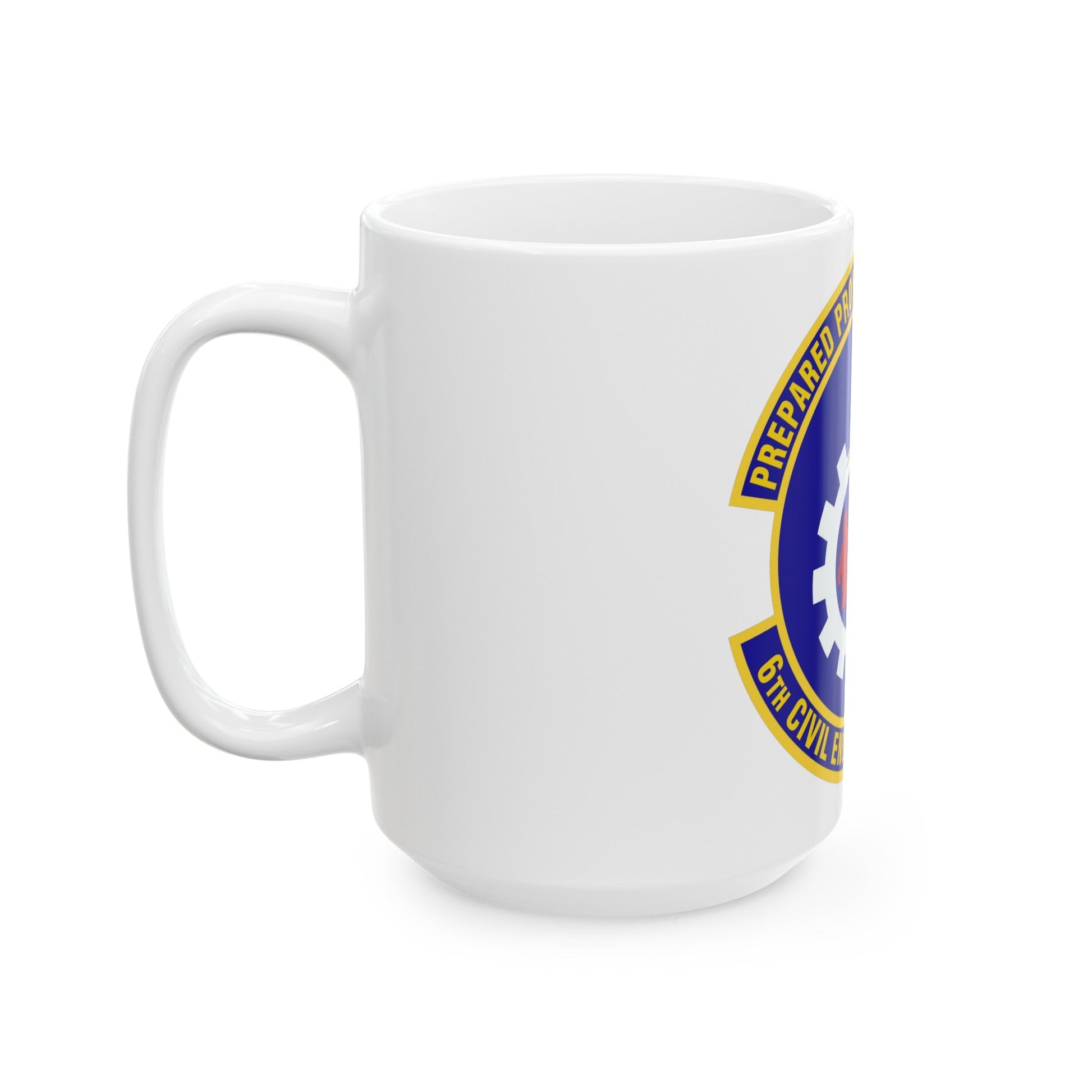 6th Civil Engineer Squadaron (U.S. Air Force) White Coffee Mug-The Sticker Space