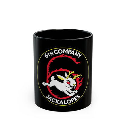 6TH COMPANY JACKALOPES (U.S. Navy) Black Coffee Mug-11oz-The Sticker Space