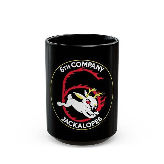 6TH COMPANY JACKALOPES (U.S. Navy) Black Coffee Mug-15oz-The Sticker Space