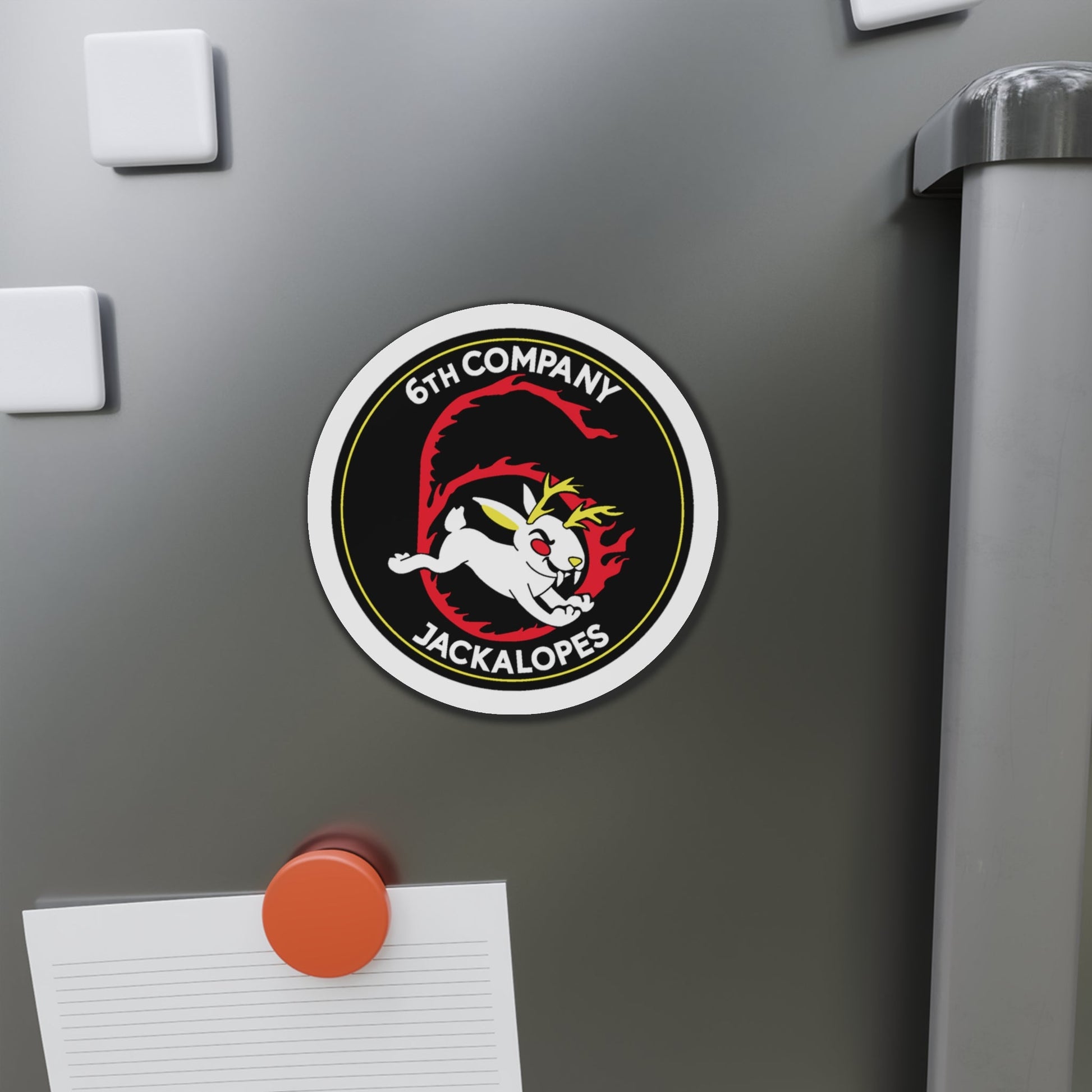 6TH COMPANY JACKALOPES (U.S. Navy) Die-Cut Magnet-The Sticker Space