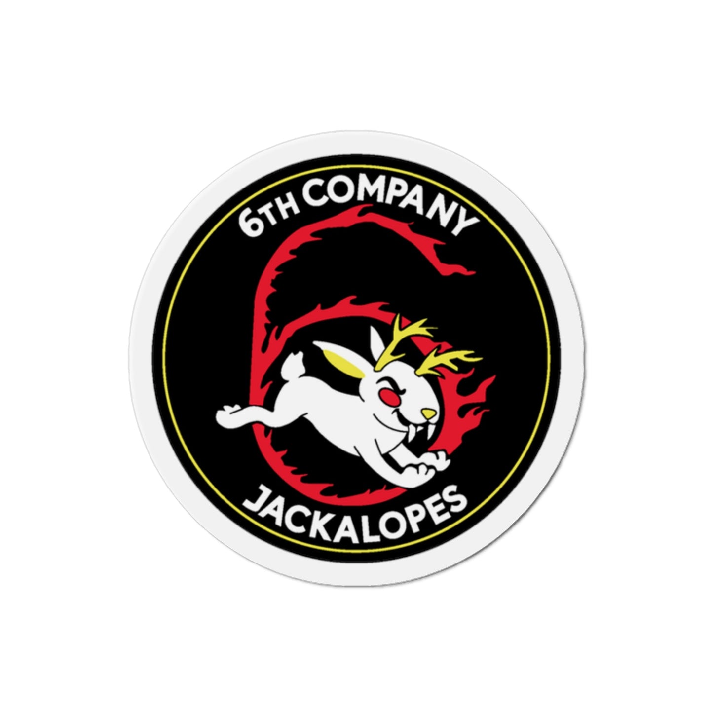 6TH COMPANY JACKALOPES (U.S. Navy) Die-Cut Magnet-The Sticker Space