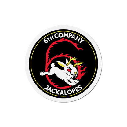 6TH COMPANY JACKALOPES (U.S. Navy) Die-Cut Magnet-3" x 3"-The Sticker Space