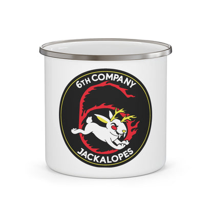 6TH COMPANY JACKALOPES (U.S. Navy) Enamel Mug 12oz-12oz-The Sticker Space