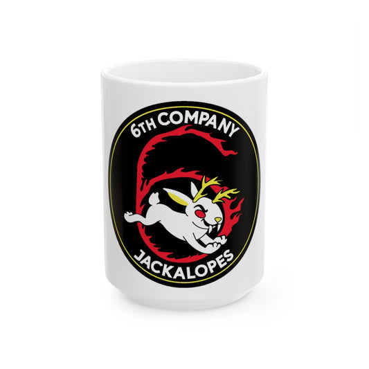 6TH COMPANY JACKALOPES (U.S. Navy) White Coffee Mug-15oz-The Sticker Space