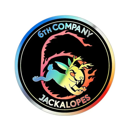 6TH COMPANY JACKALOPES (U.S. Navy) Holographic STICKER Die-Cut Vinyl Decal 2 Inch Holographic - The Sticker Space