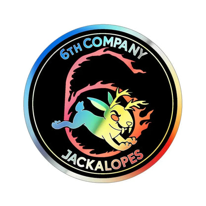 6TH COMPANY JACKALOPES (U.S. Navy) Holographic STICKER Die-Cut Vinyl Decal - The Sticker Space