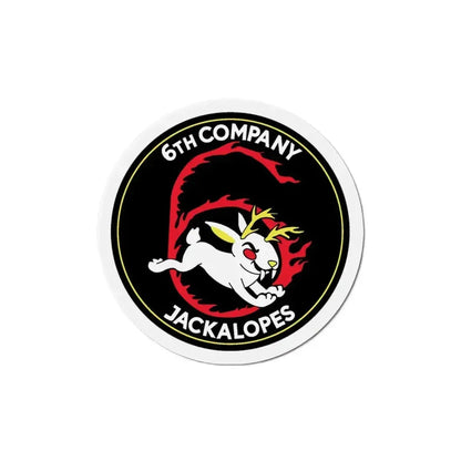 6TH COMPANY JACKALOPES (U.S. Navy) Refrigerator Magnet 6 Inch - The Sticker Space