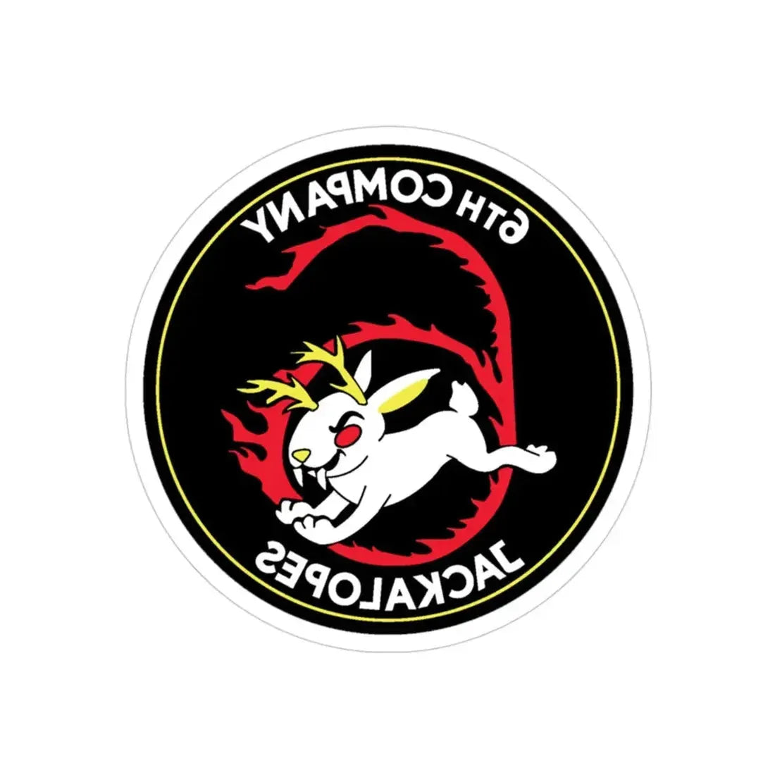 6TH COMPANY JACKALOPES (U.S. Navy) REVERSE PRINT Transparent Die-Cut STICKER - The Sticker Space