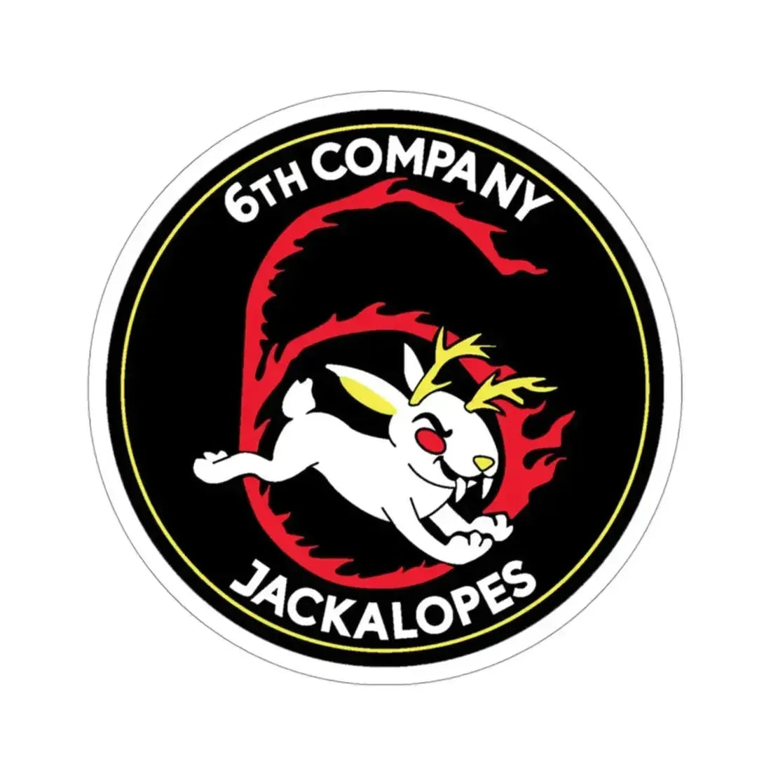6TH COMPANY JACKALOPES (U.S. Navy) STICKER Vinyl Die-Cut Decal 3 Inch - The Sticker Space