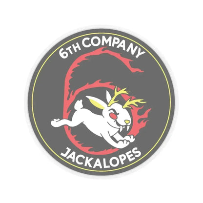 6TH COMPANY JACKALOPES (U.S. Navy) STICKER Vinyl Kiss-Cut Decal 4 Inch Transparent - The Sticker Space