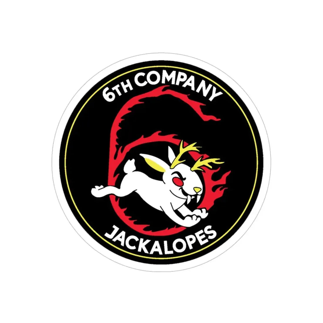 6TH COMPANY JACKALOPES (U.S. Navy) Transparent STICKER Die-Cut Vinyl Decal - The Sticker Space
