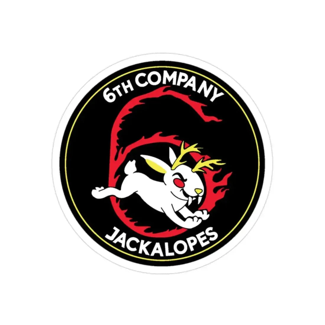 6TH COMPANY JACKALOPES (U.S. Navy) Transparent STICKER Die-Cut Vinyl Decal - The Sticker Space