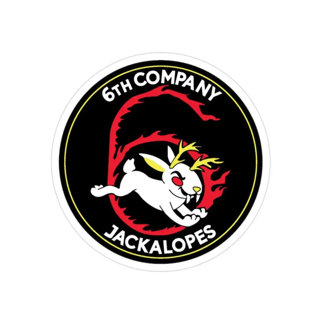6TH COMPANY JACKALOPES (U.S. Navy) Transparent STICKER Die-Cut Vinyl Decal - The Sticker Space