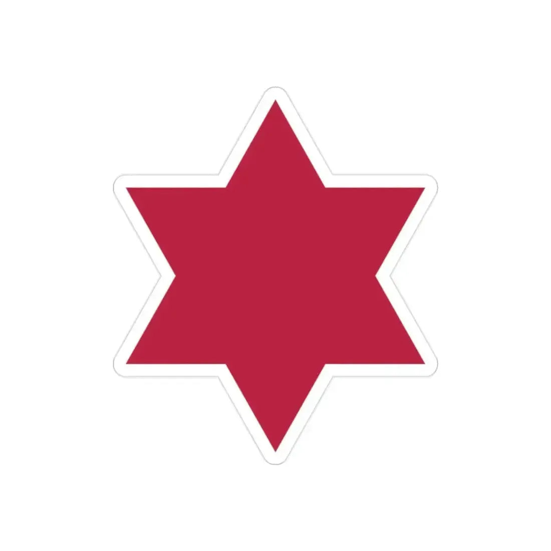 6th Infantry Division (U.S. Army) REVERSE PRINT Transparent Die-Cut STICKER 2 Inch Die-Cut Transparent - The Sticker Space