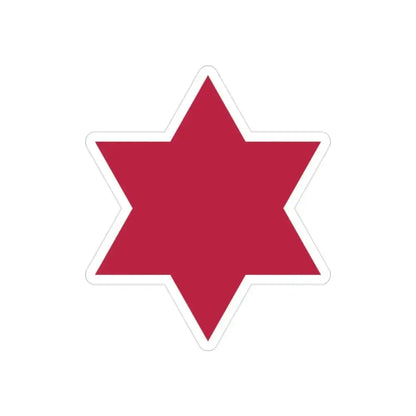 6th Infantry Division (U.S. Army) REVERSE PRINT Transparent Die-Cut STICKER 2 Inch Die-Cut Transparent - The Sticker Space