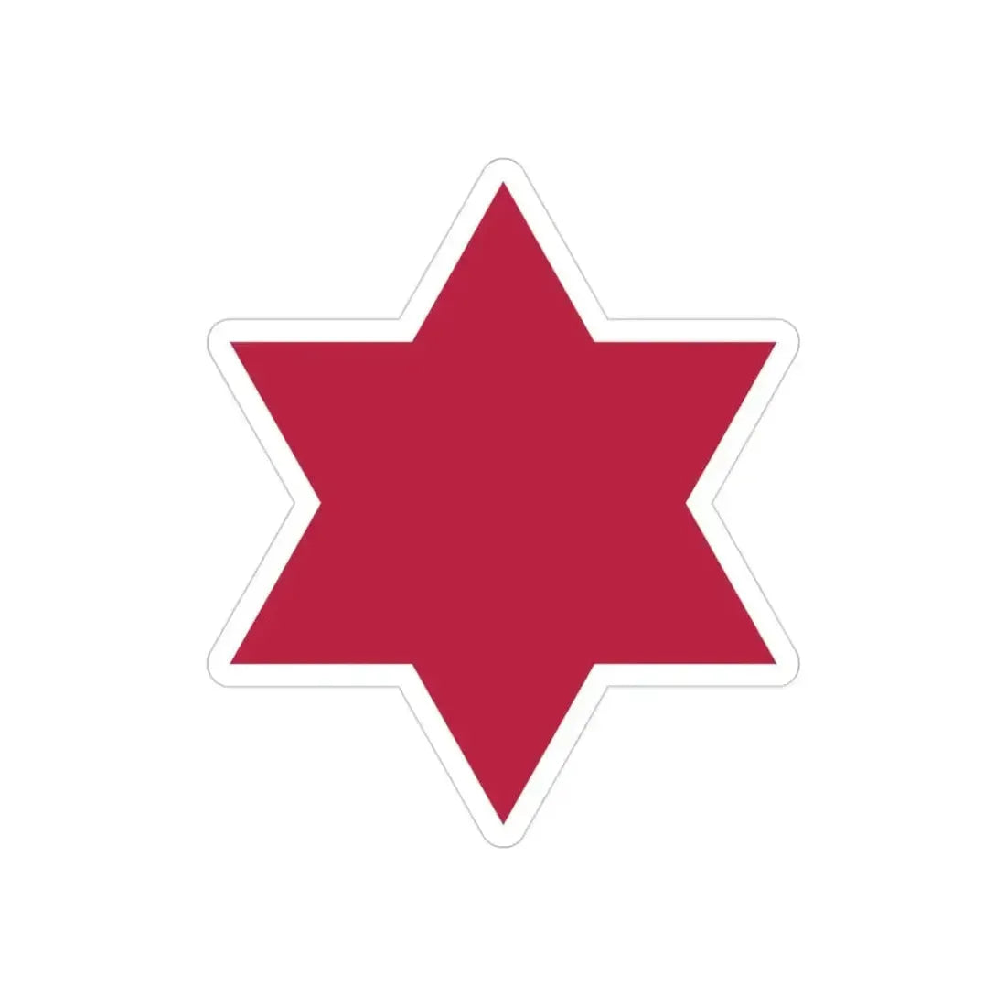 6th Infantry Division (U.S. Army) REVERSE PRINT Transparent Die-Cut STICKER 3 Inch Die-Cut Transparent - The Sticker Space