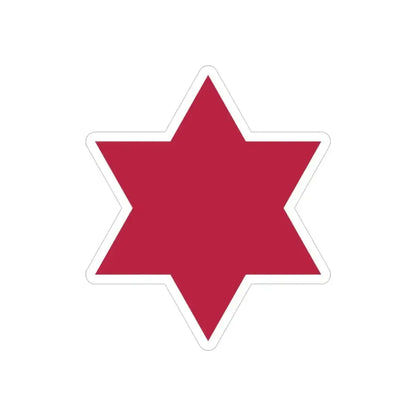 6th Infantry Division (U.S. Army) REVERSE PRINT Transparent Die-Cut STICKER 3 Inch Die-Cut Transparent - The Sticker Space