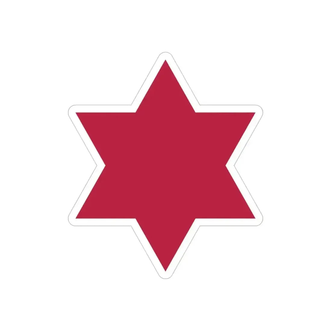 6th Infantry Division (U.S. Army) REVERSE PRINT Transparent Die-Cut STICKER 4 Inch Die-Cut Transparent - The Sticker Space