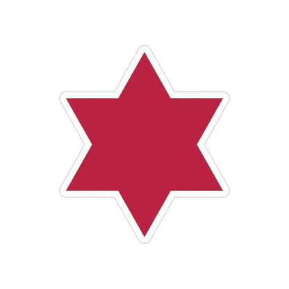 6th Infantry Division (U.S. Army) REVERSE PRINT Transparent Die-Cut STICKER 4 Inch Die-Cut Transparent - The Sticker Space