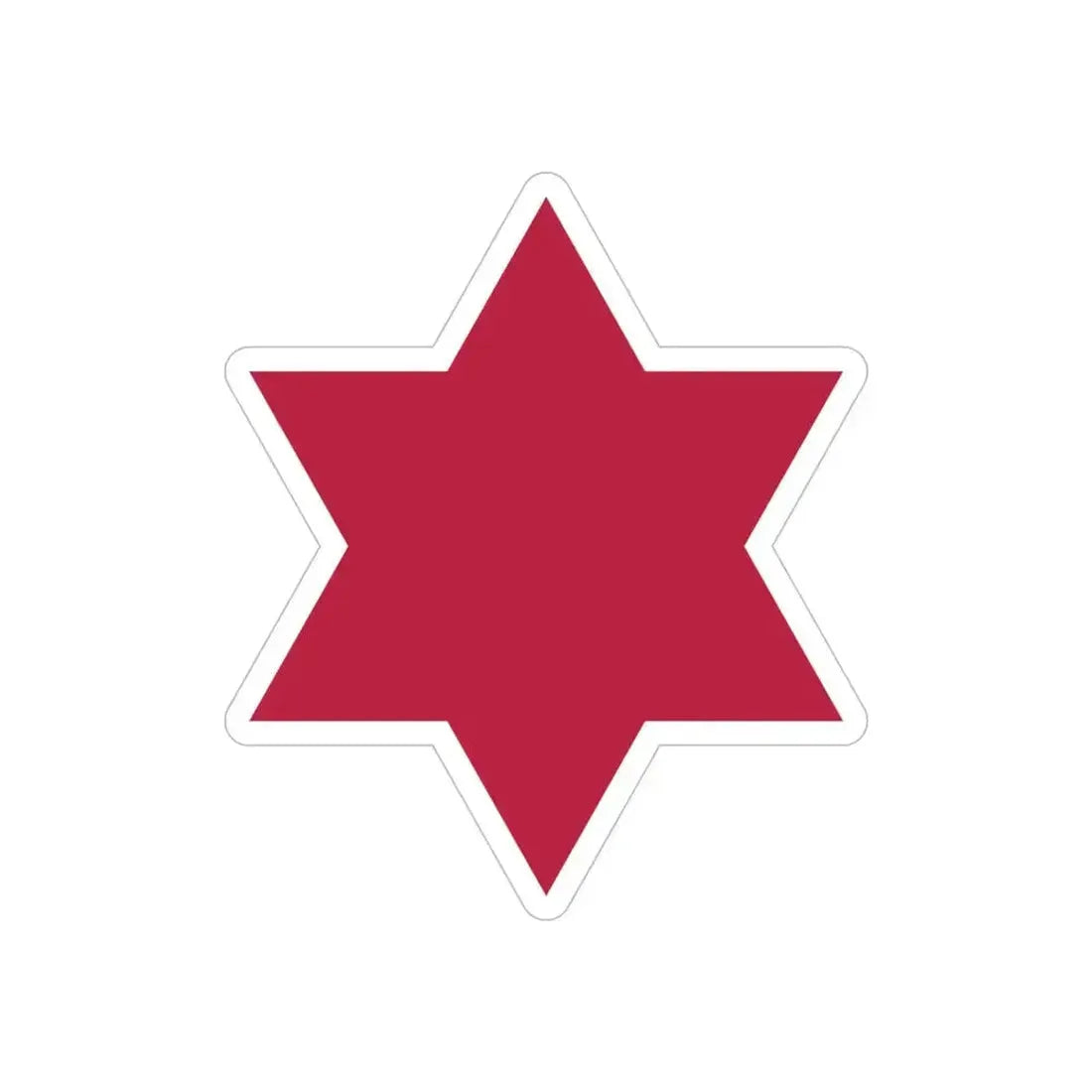 6th Infantry Division (U.S. Army) REVERSE PRINT Transparent Die-Cut STICKER 5 Inch Die-Cut Transparent - The Sticker Space