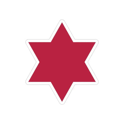 6th Infantry Division (U.S. Army) REVERSE PRINT Transparent Die-Cut STICKER 5 Inch Die-Cut Transparent - The Sticker Space