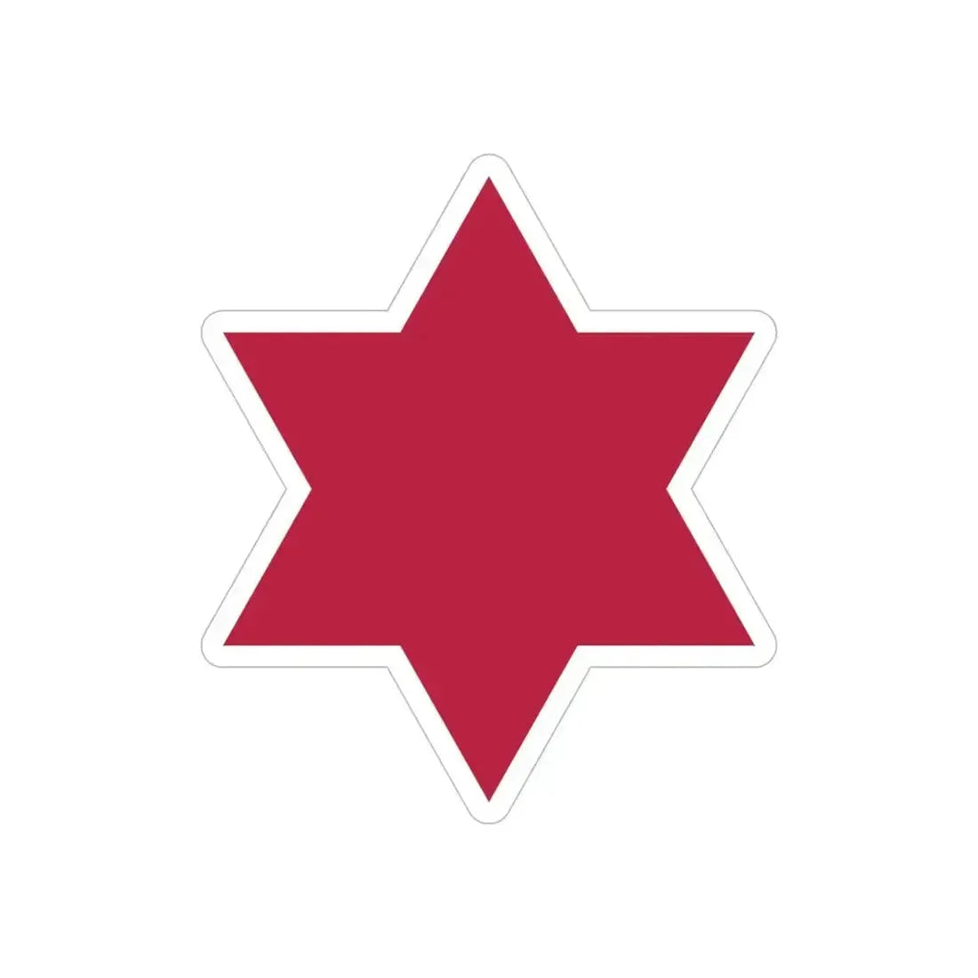 6th Infantry Division (U.S. Army) REVERSE PRINT Transparent Die-Cut STICKER 6 Inch Die-Cut Transparent - The Sticker Space