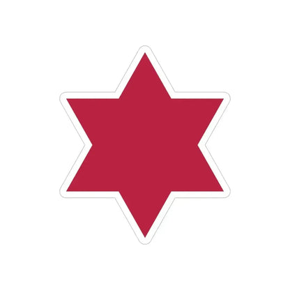 6th Infantry Division (U.S. Army) REVERSE PRINT Transparent Die-Cut STICKER 6 Inch Die-Cut Transparent - The Sticker Space